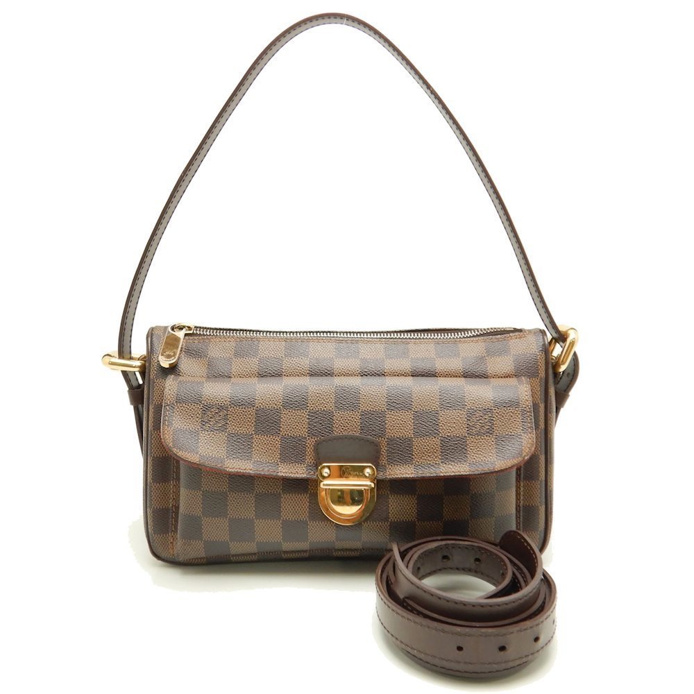 Louis Vuitton Damier Ravello GM Ebene Handbag Shoulder Bag Brown